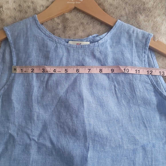 NWT Vineyard Vines Linen Ruffle Top, size S - Picture 6 of 12